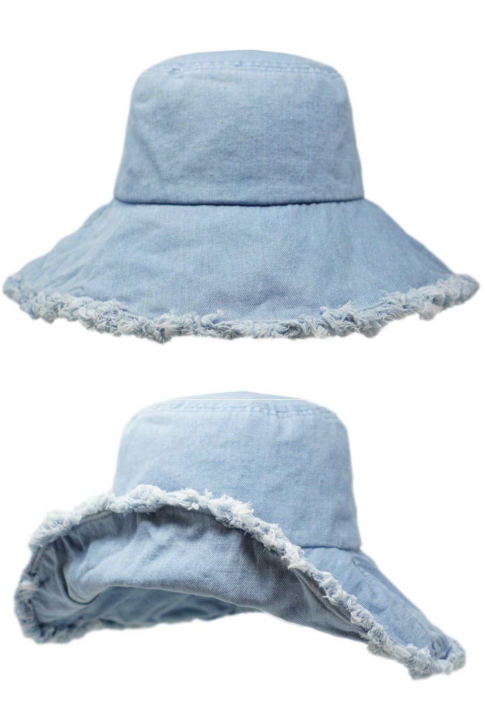 KEANU 100% Heavy Cotton Twill Raw Edge Bucket Hat, 4" Brim