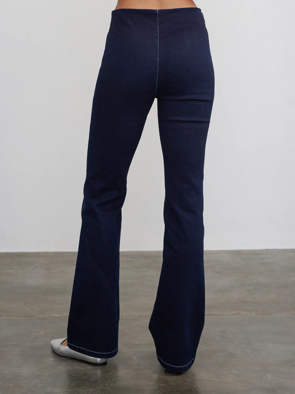 Denim Long Flare Pant