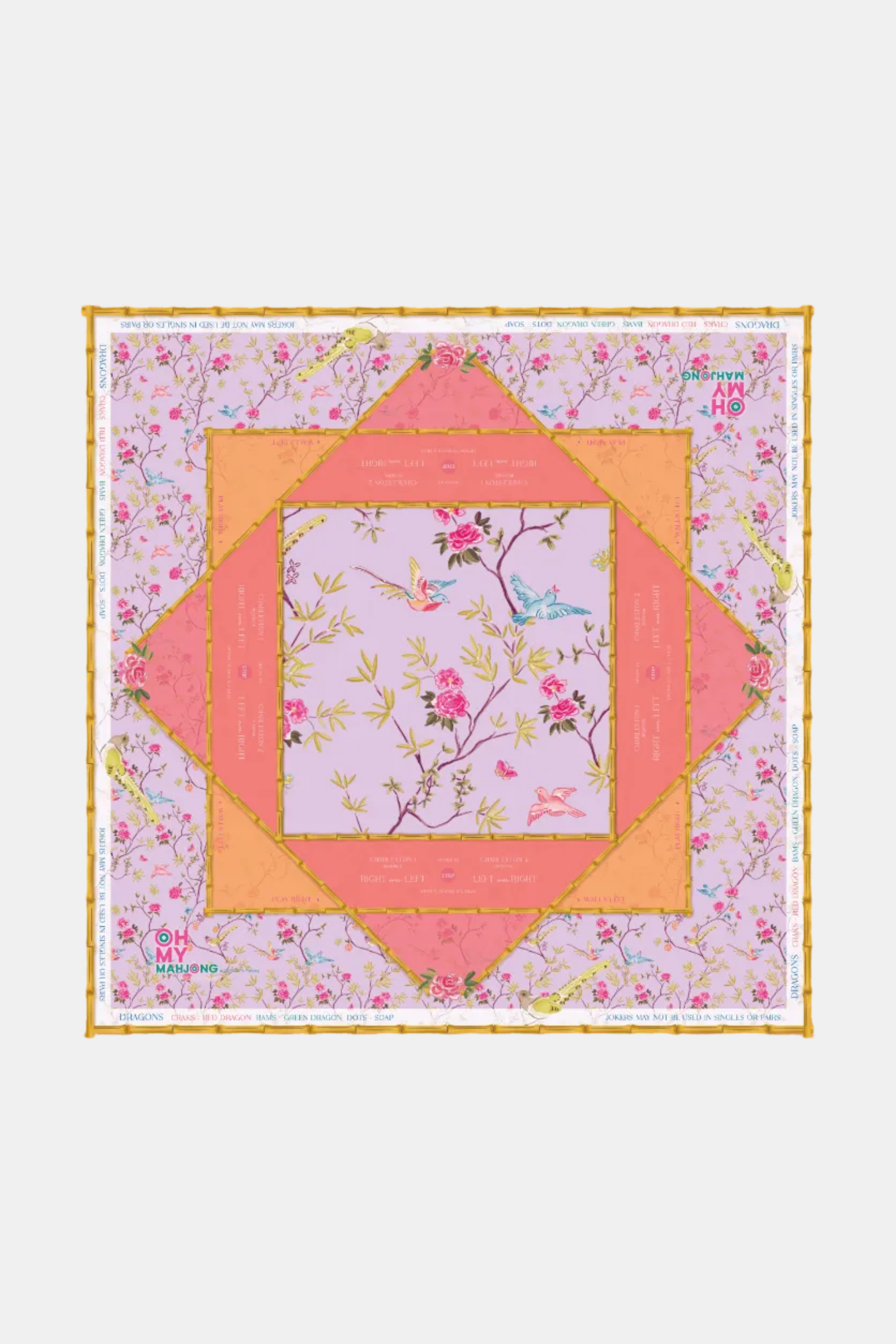 Quilt with floral and bird pattern on a matching fabric background