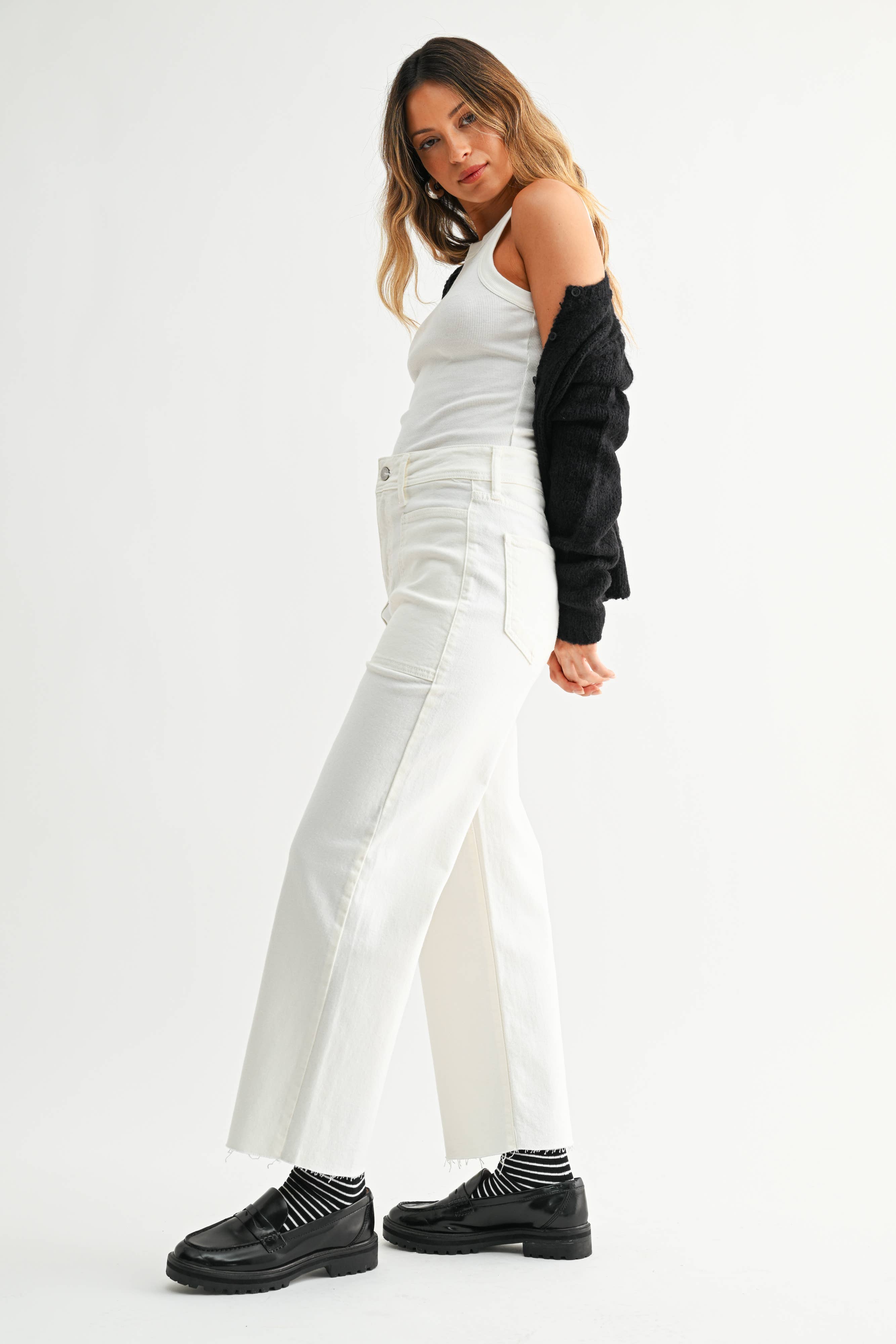 High Rise Utility Wide Leg