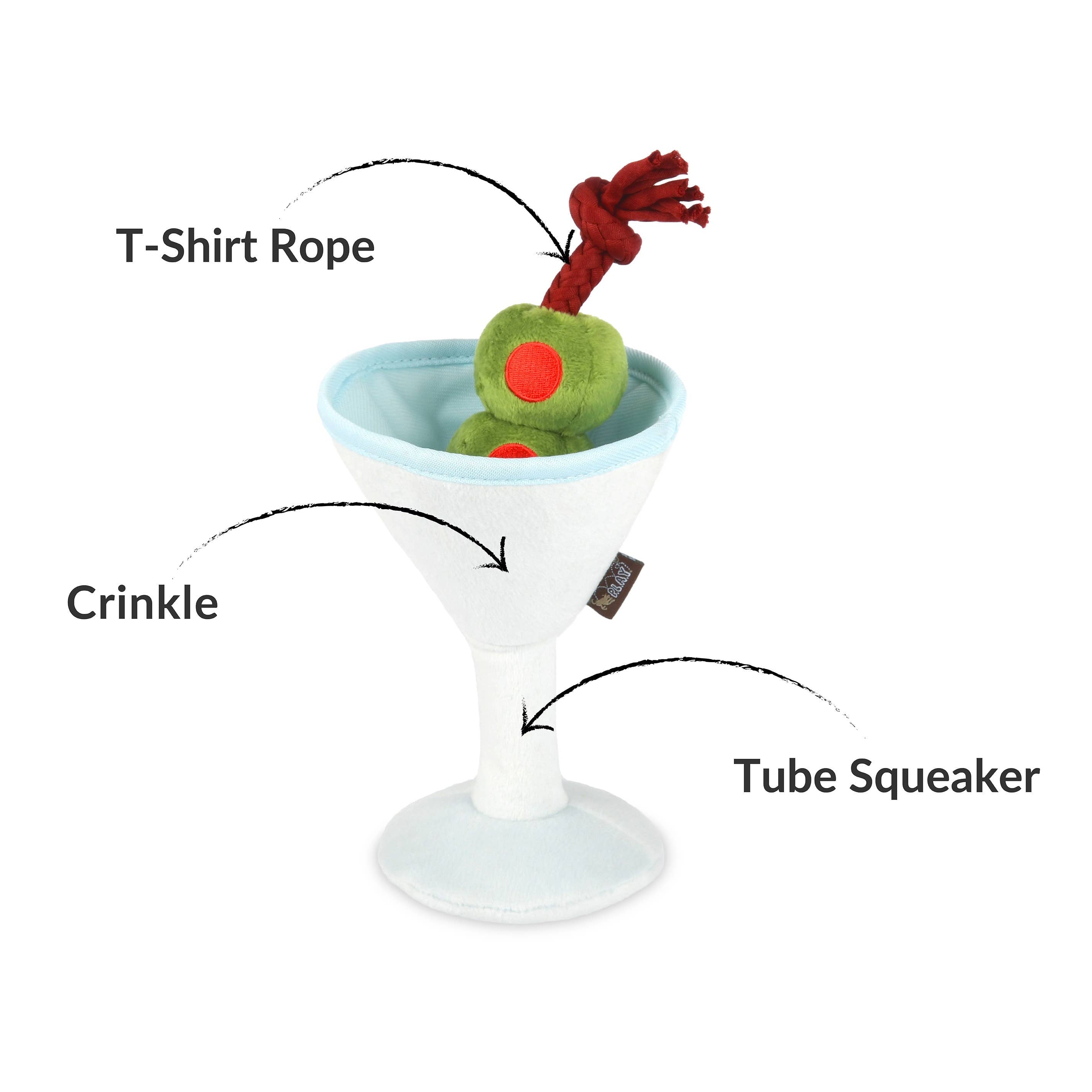 Diagram of a cat toy with labeled parts on a white background