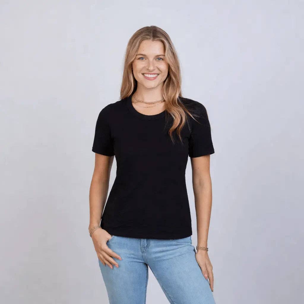 Saturday Short Sleeve Tee in Black
