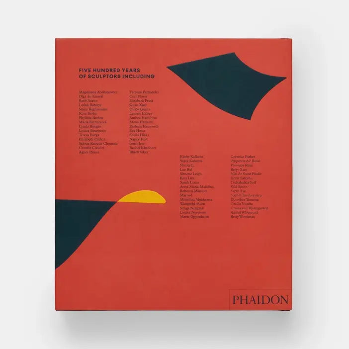 Book cover with abstract design and text on a red background