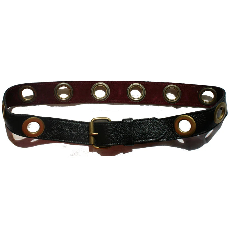 Kim White Grommet Belt