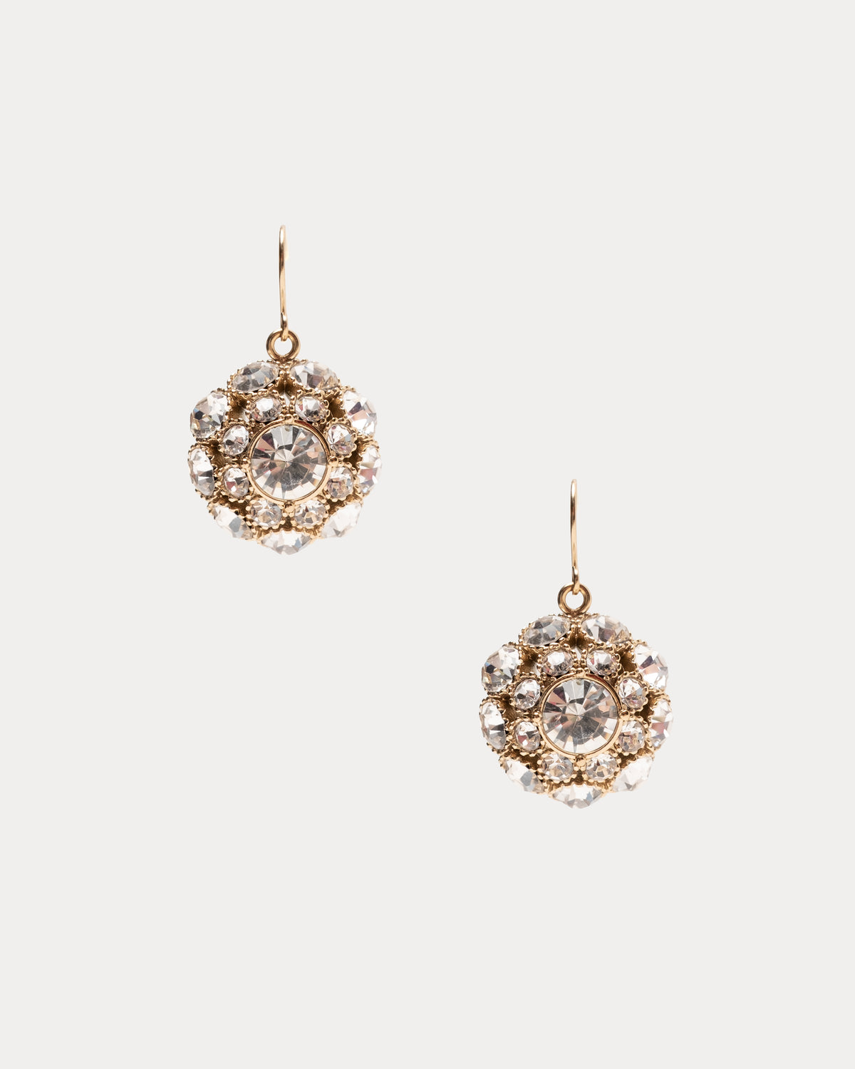 FV Rhinestone Earrings Stainless Steel & PVD Plating Gold OS