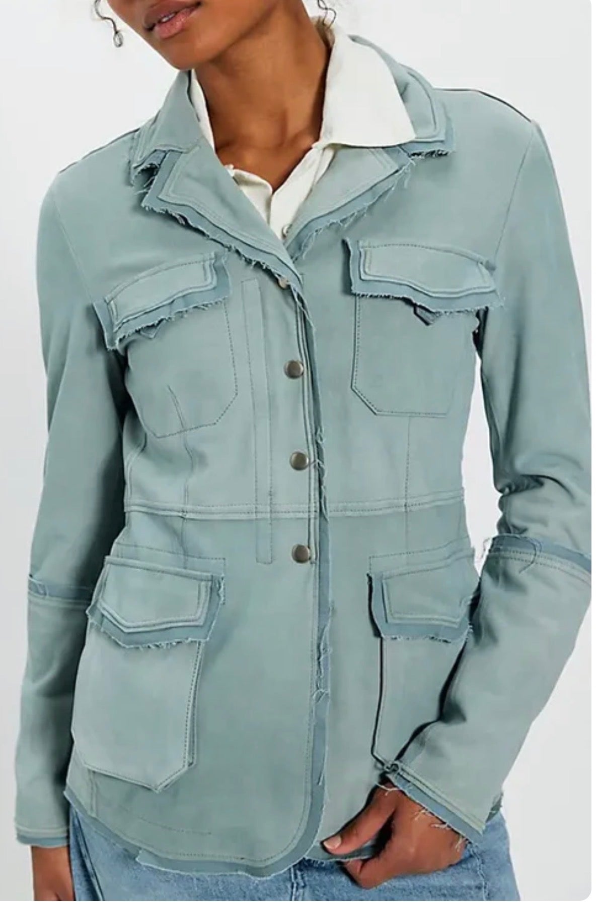 Meryl Washed Suede Sable Jacket