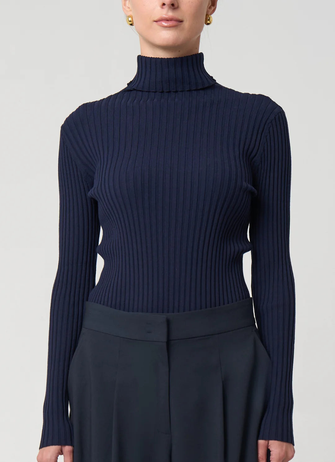 Ivy Ribbed Turtleneck Sweater