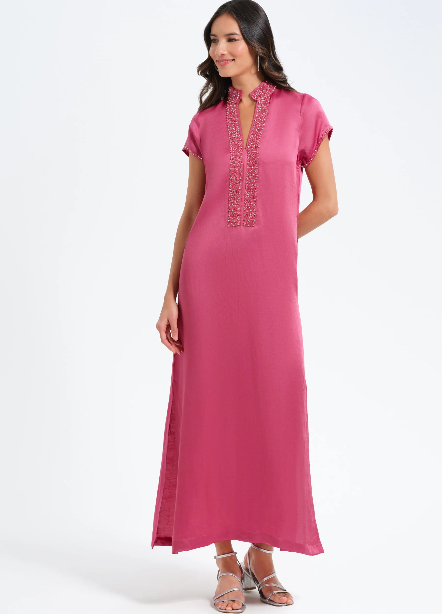 Meg 54" Cap Sleeve Caftan