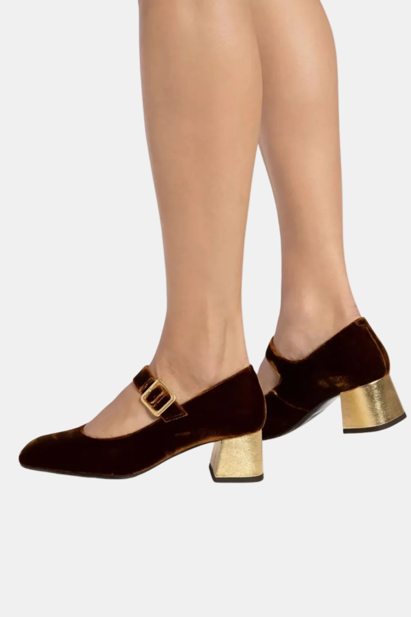 Mid Mary Jane Velvet Shoe