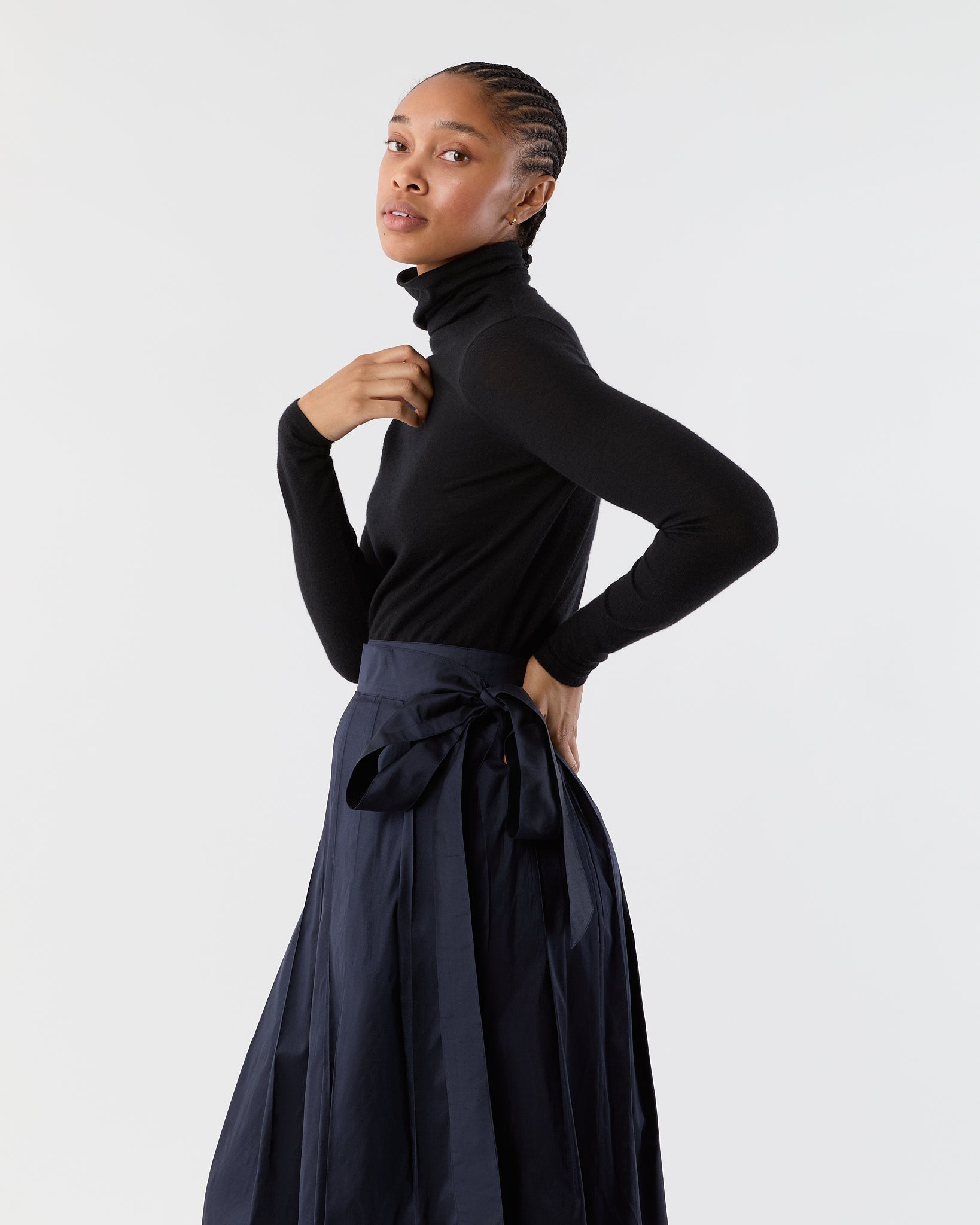 Superfine Funnel-Neck Sweater