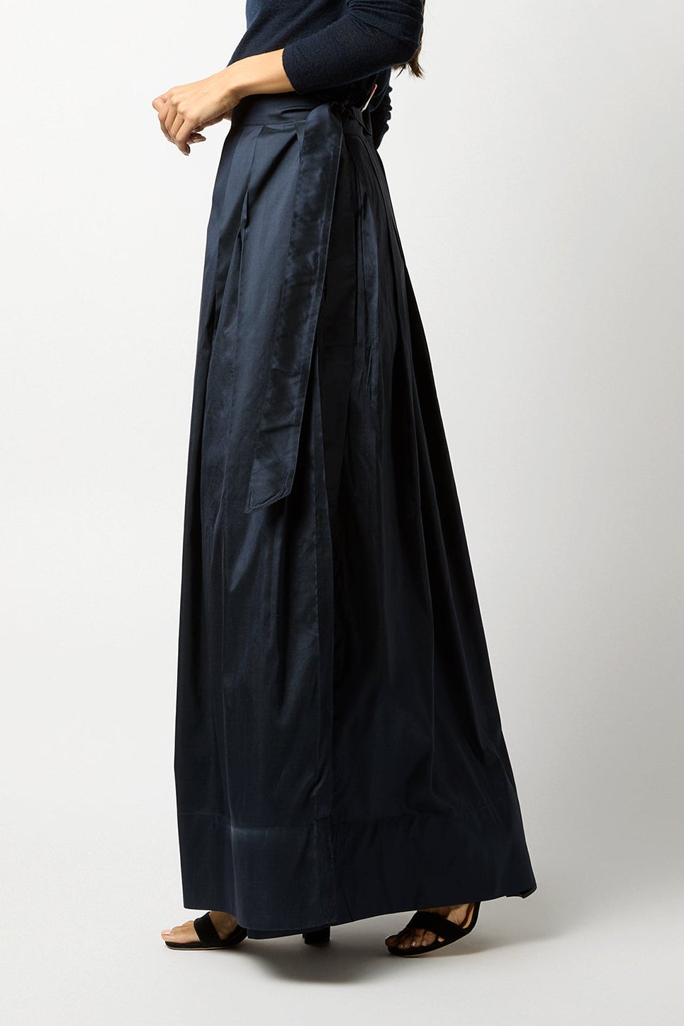 Pleated Wrap Skirt