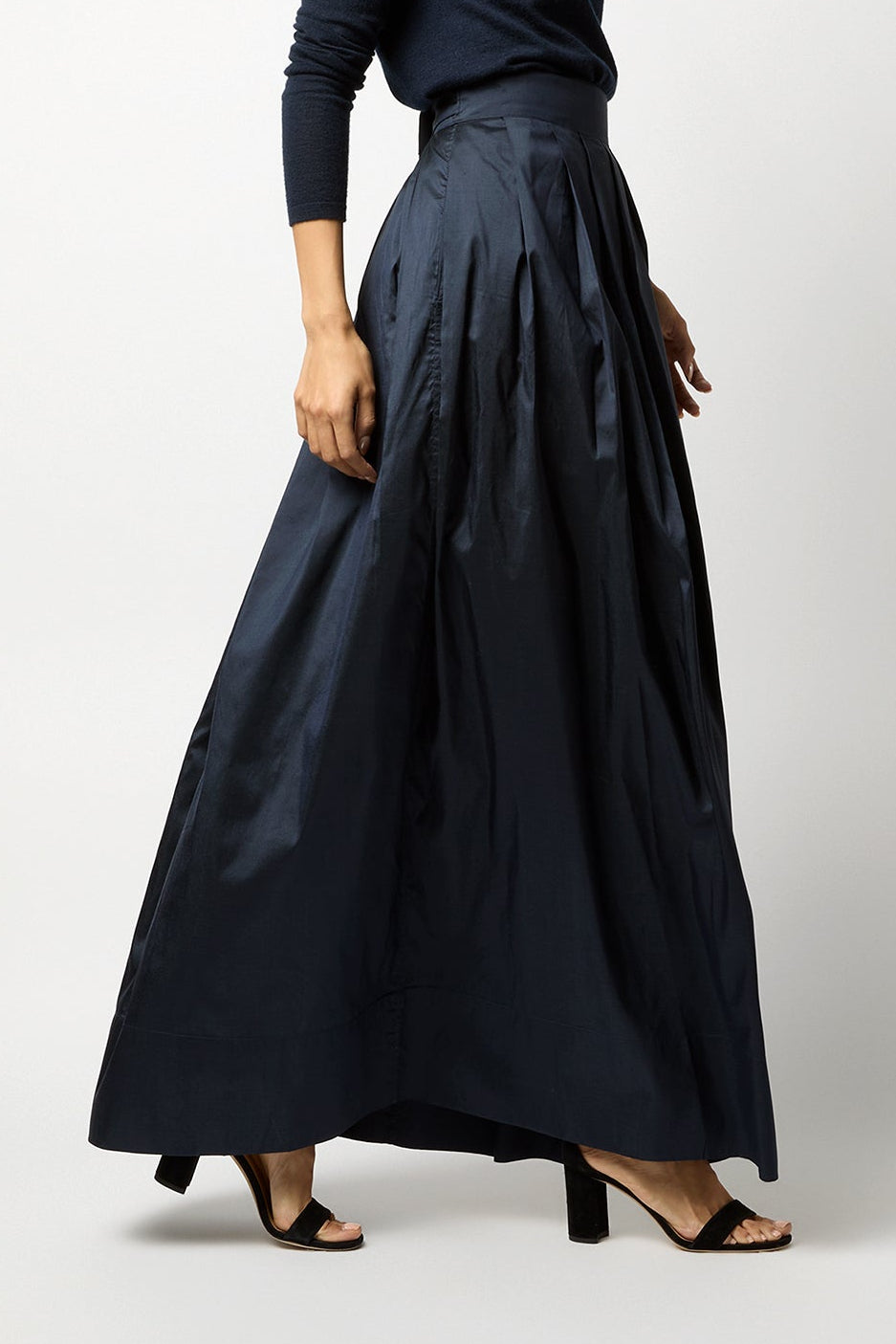 Pleated Wrap Skirt