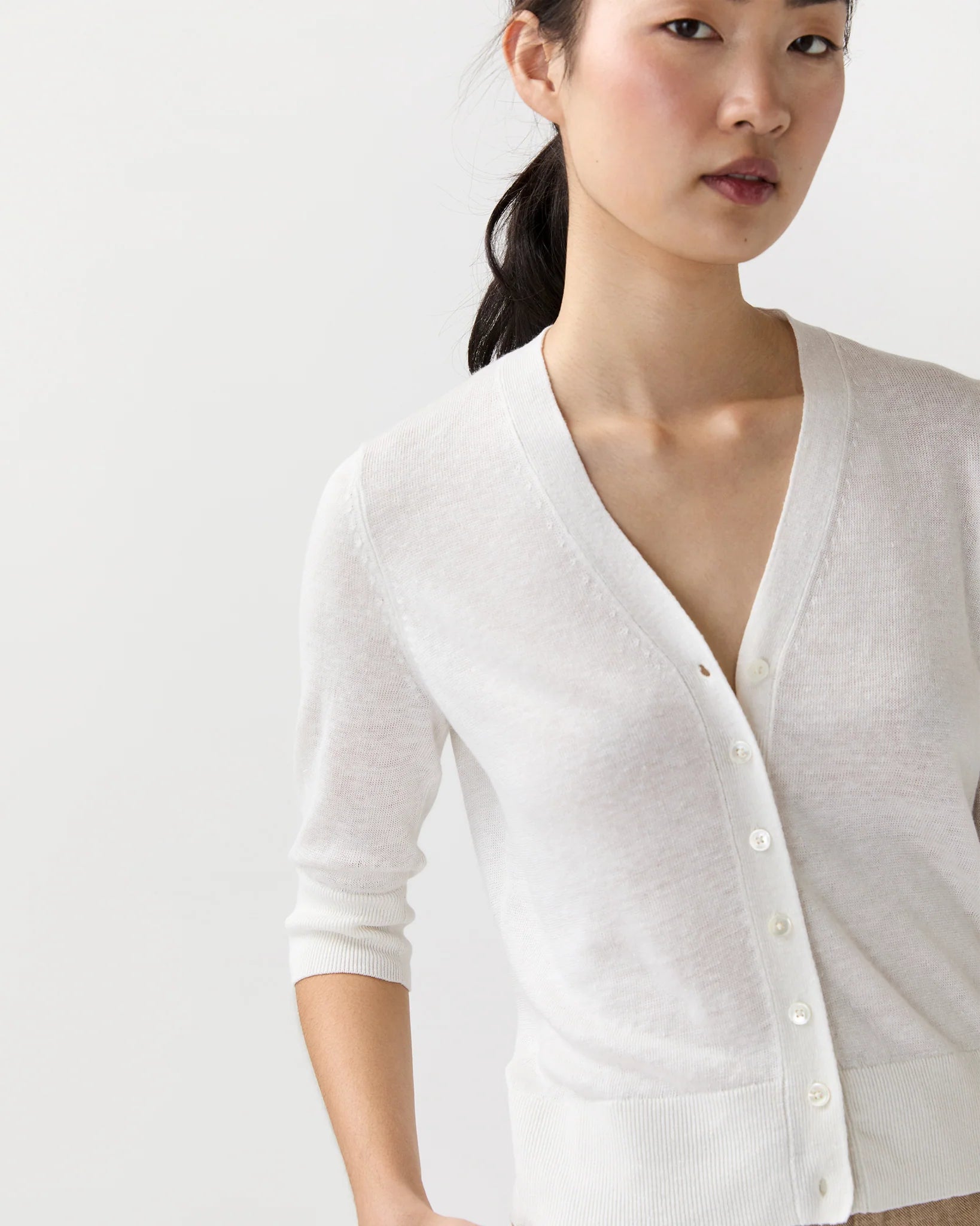 Short-Sleeved Rosie V-Neck Cardigan