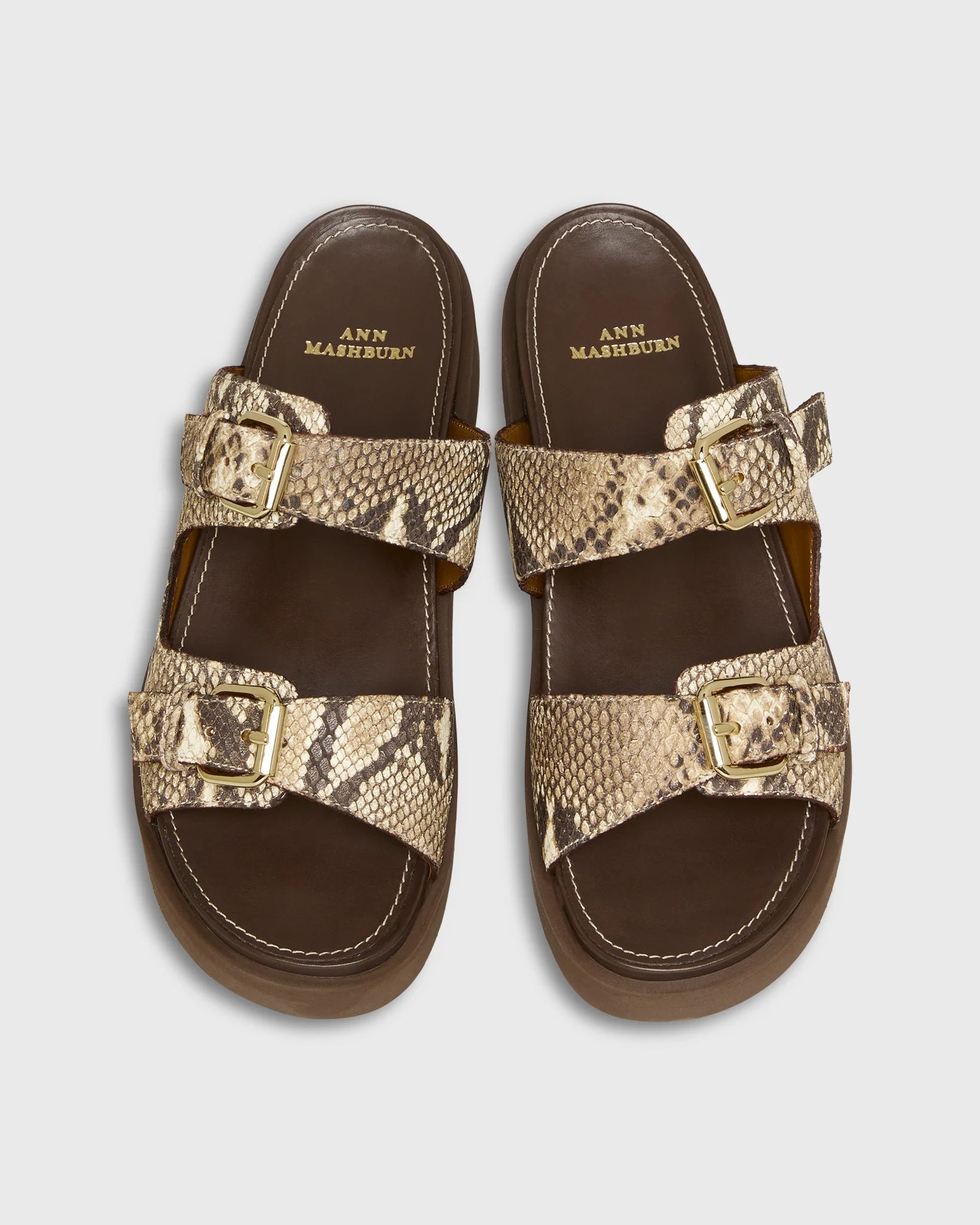 Double Buckle Platform Slide