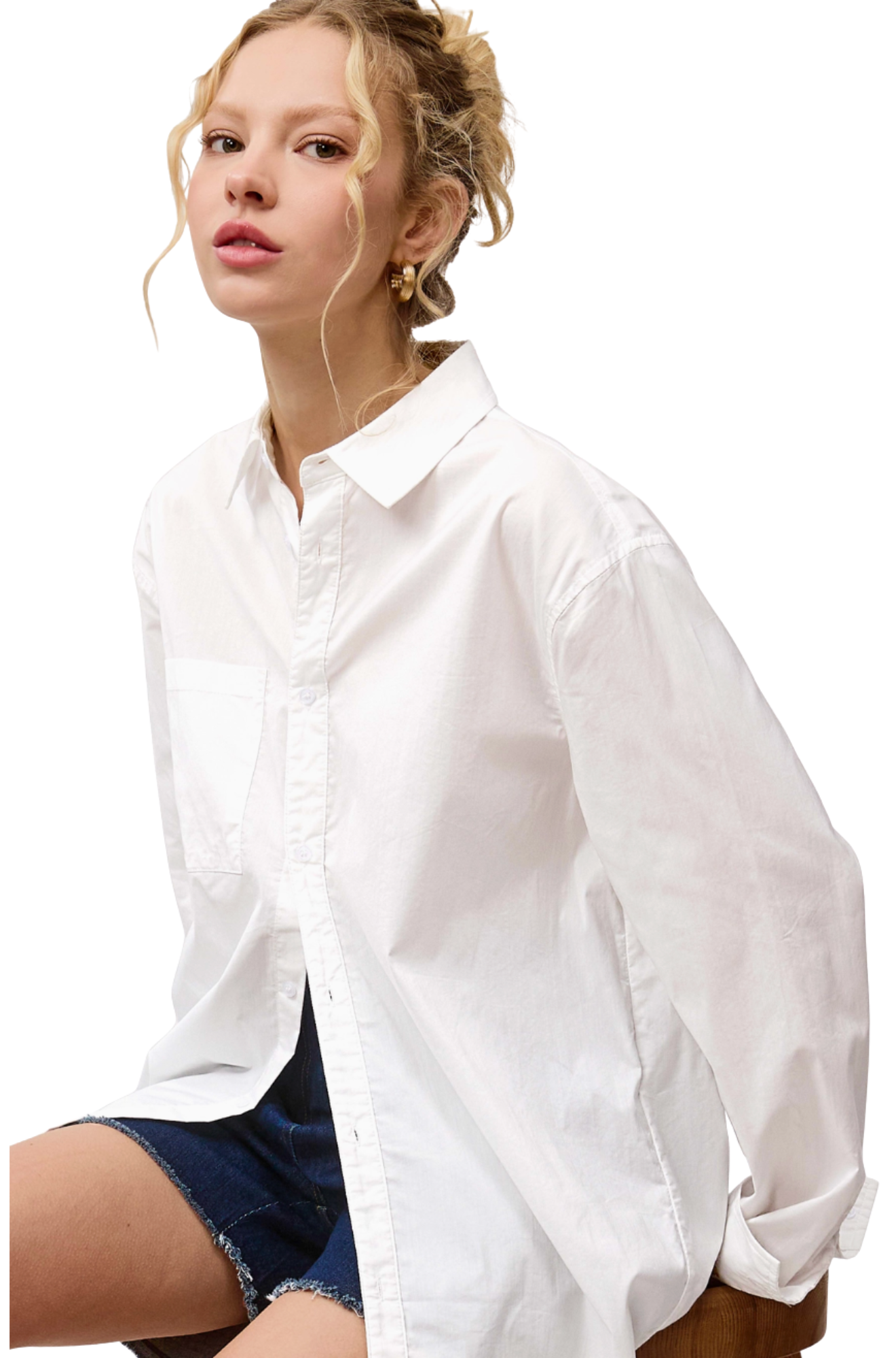 Classic Collared Button Down Poplin Shirts