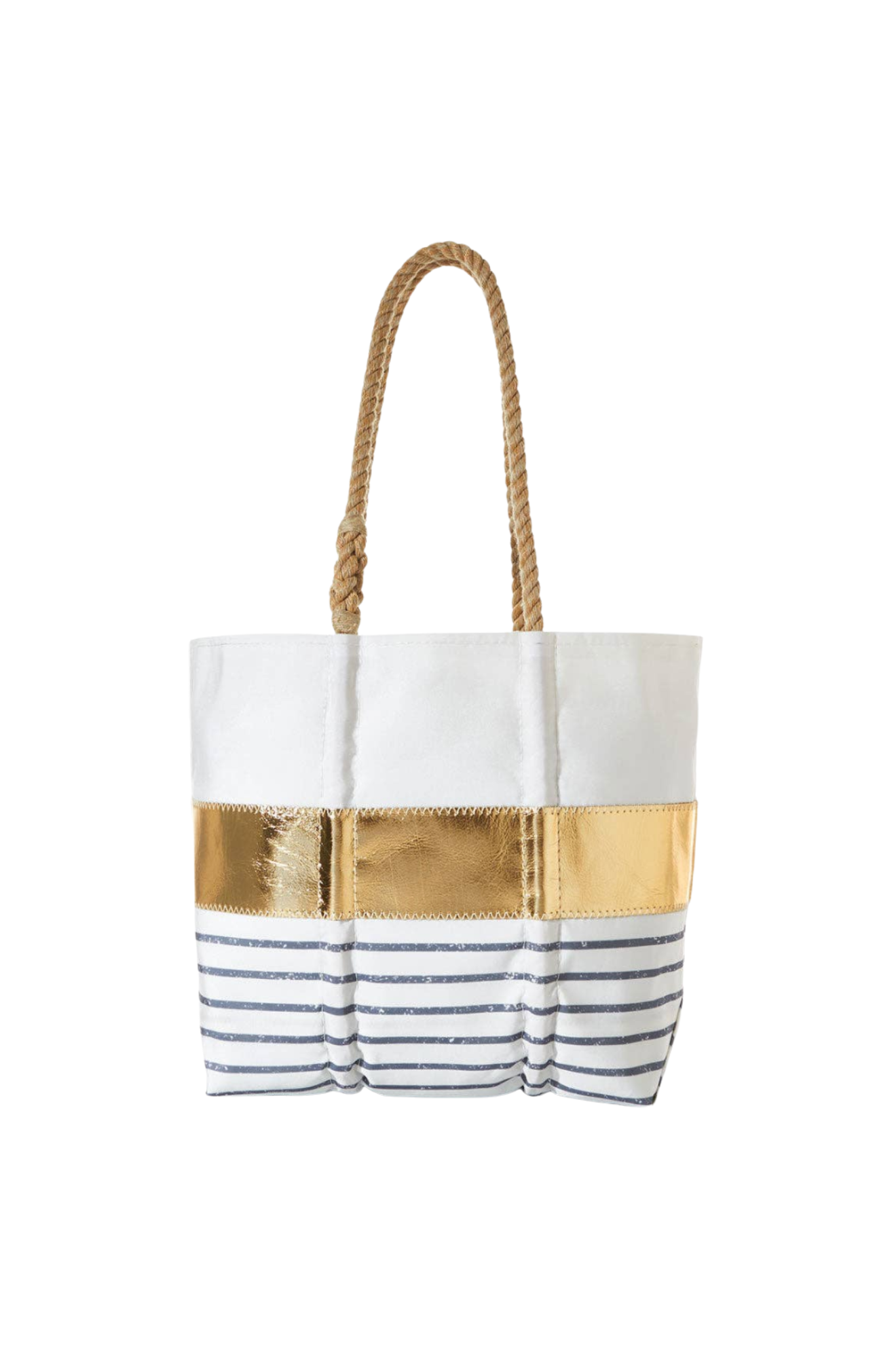 Grey Mariner Stripe Medium Tote