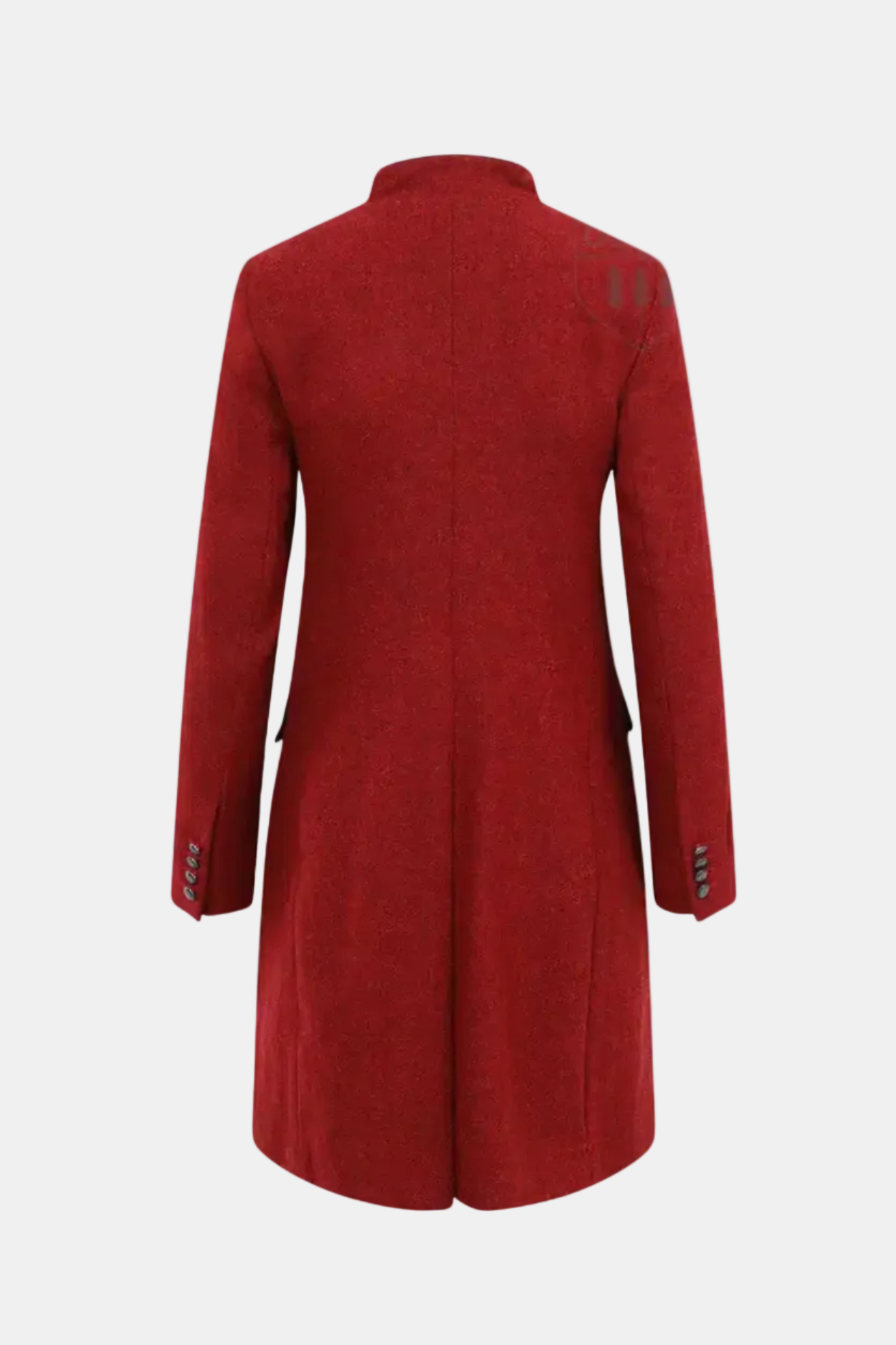 Red coat on a white background