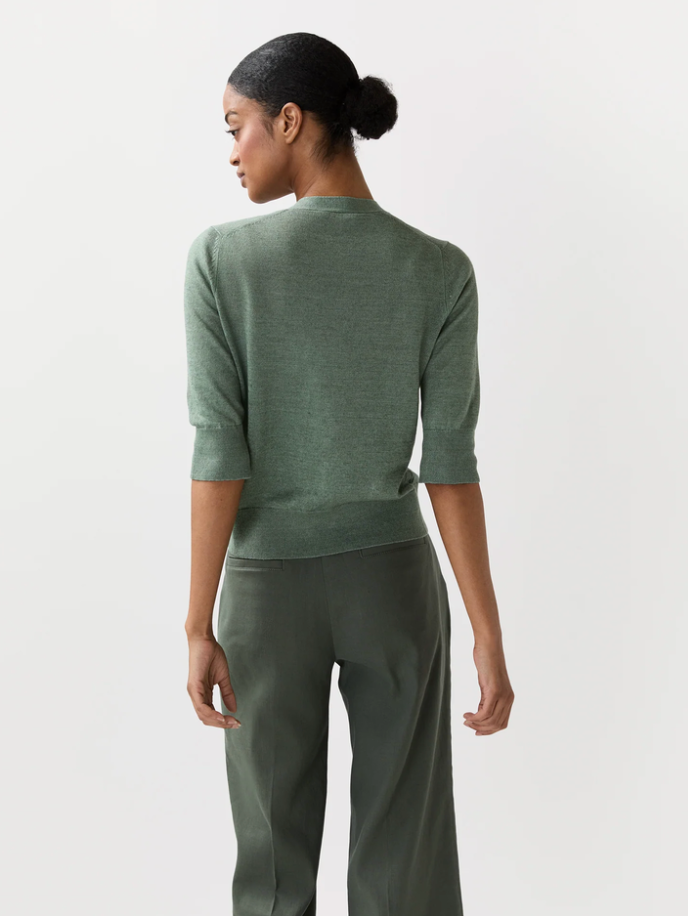Short-Sleeved Rosie V-Neck Cardigan