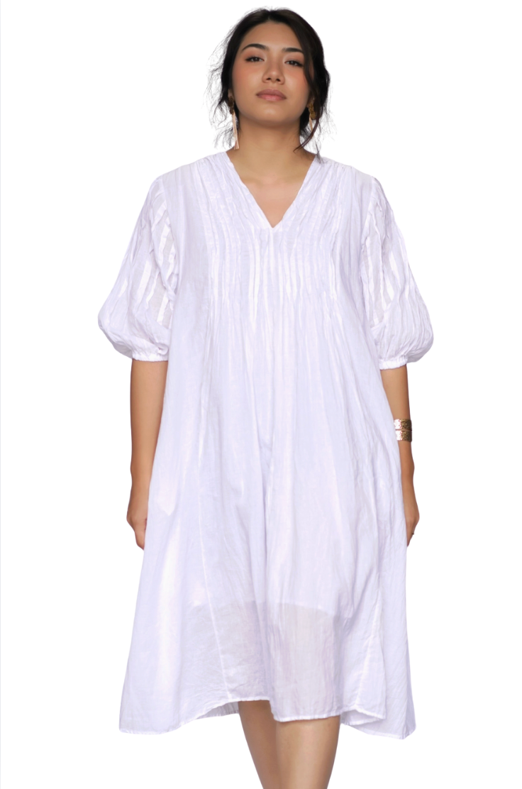 Skye Cotton Gauze Dress White