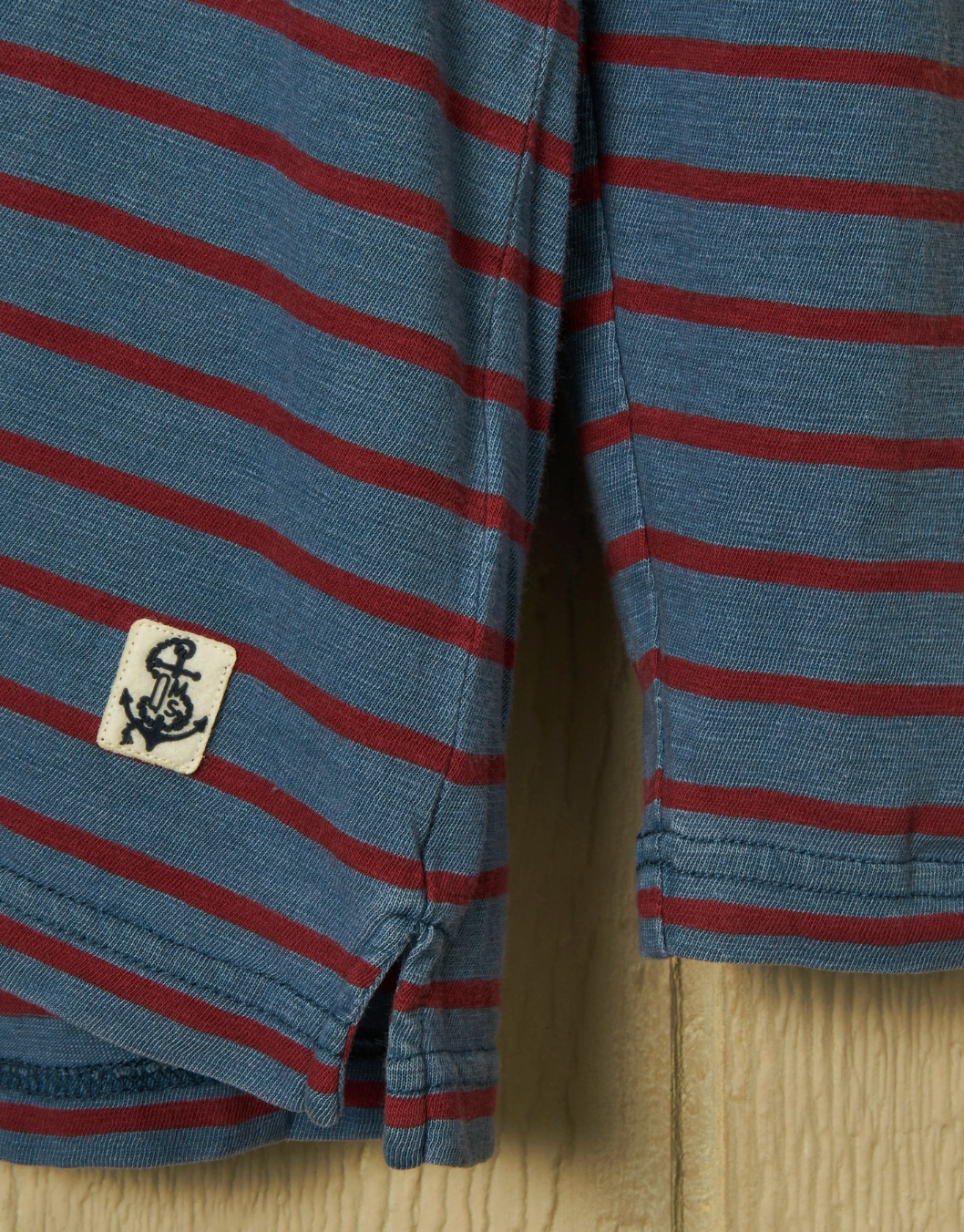Long Sleeve Indigo Polo