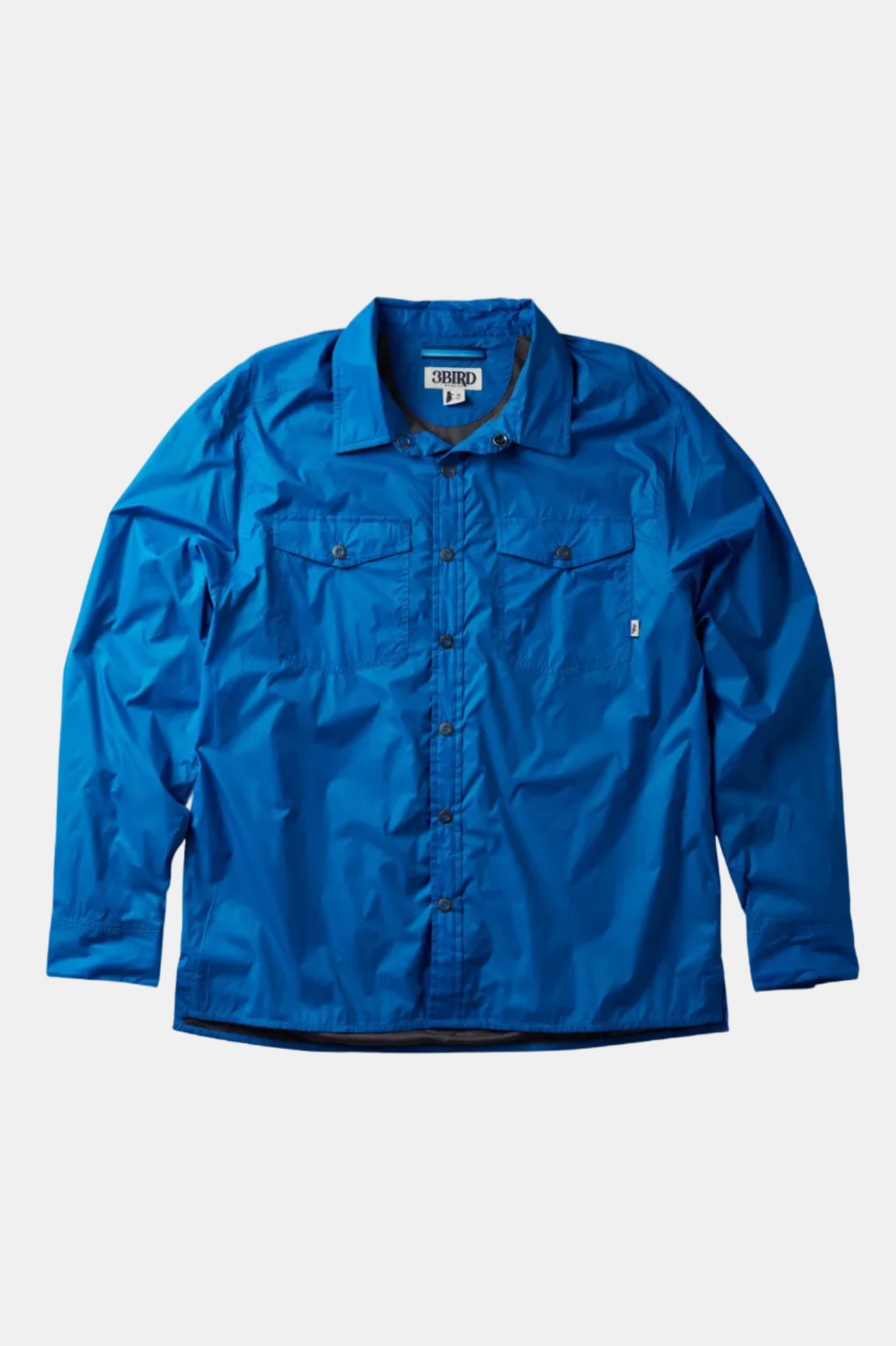 Blue jacket on a white background