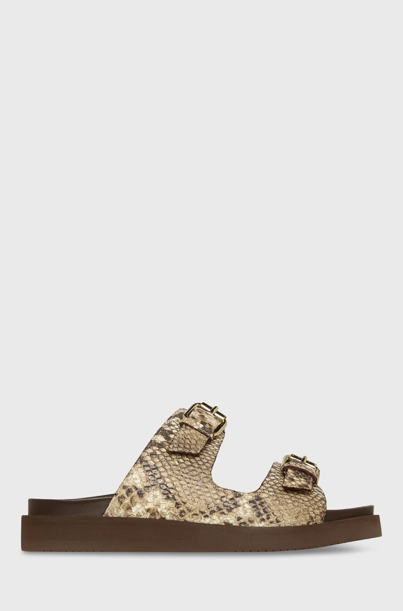 Double Buckle Platform Slide