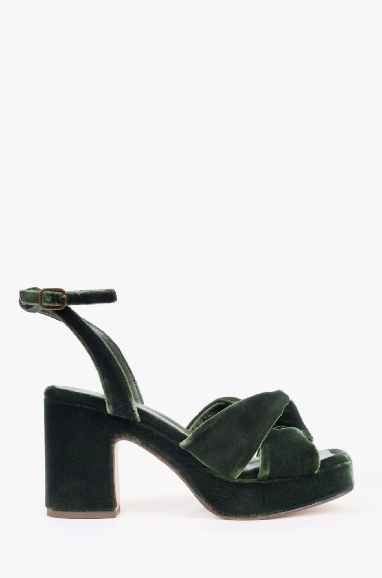 Hibiscus Platform Velvet Sandal