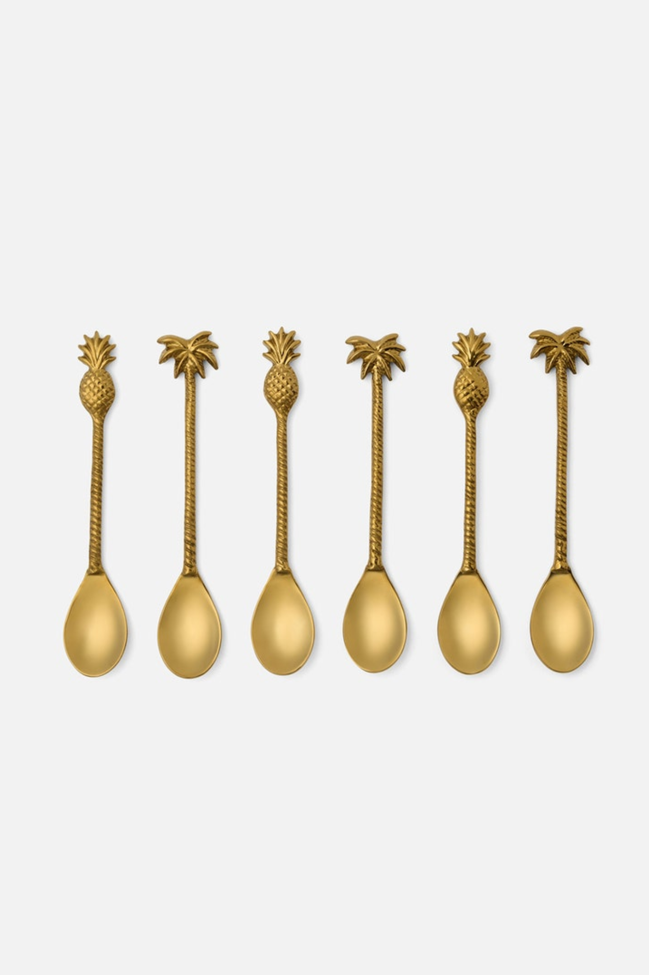 Crawford Polished Gold Appetizer Spoon - Set of 6