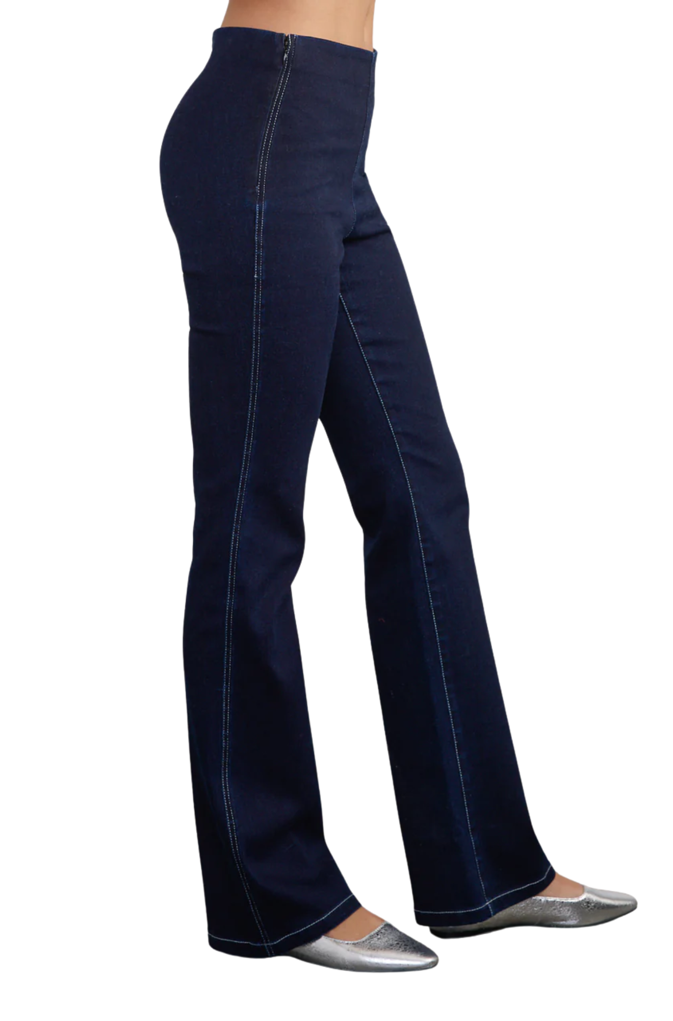 Denim Long Flare Pant
