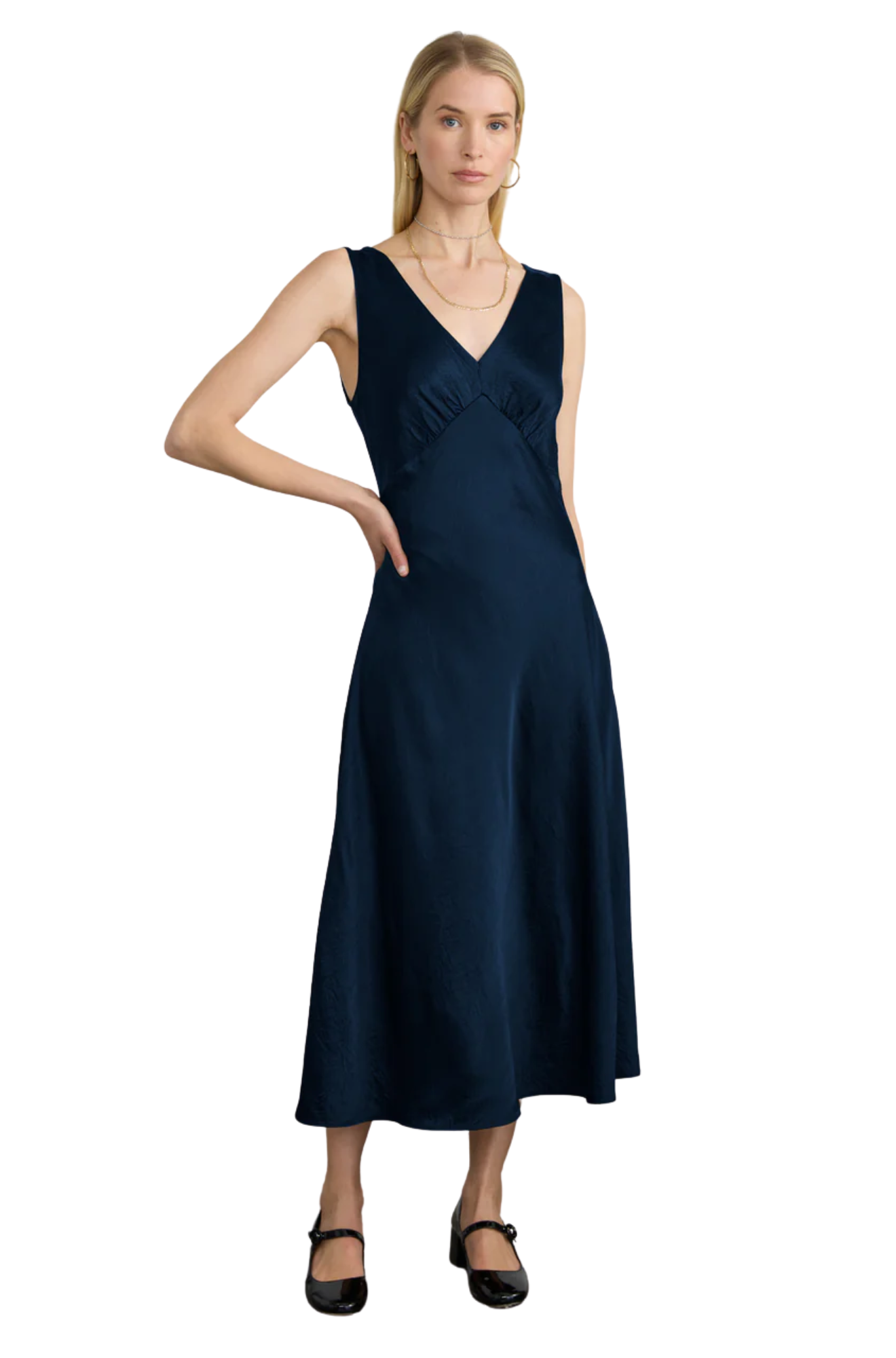 Darya Double V Neck Dress