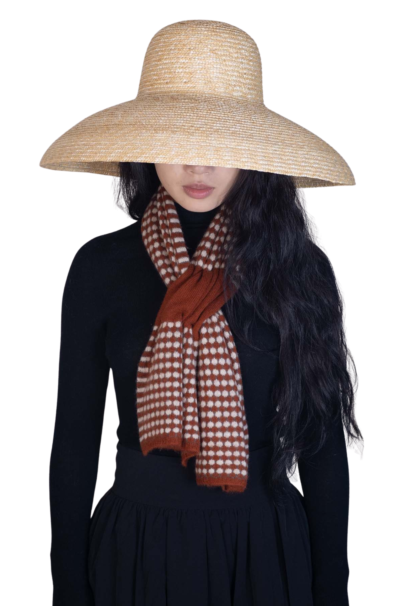 Coral Keyhole Cashmere Scarf