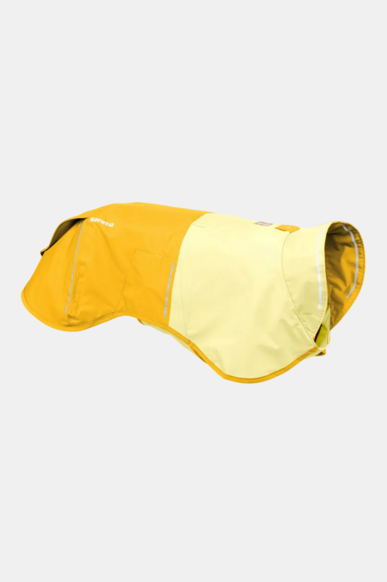 Yellow dog jacket on a white background