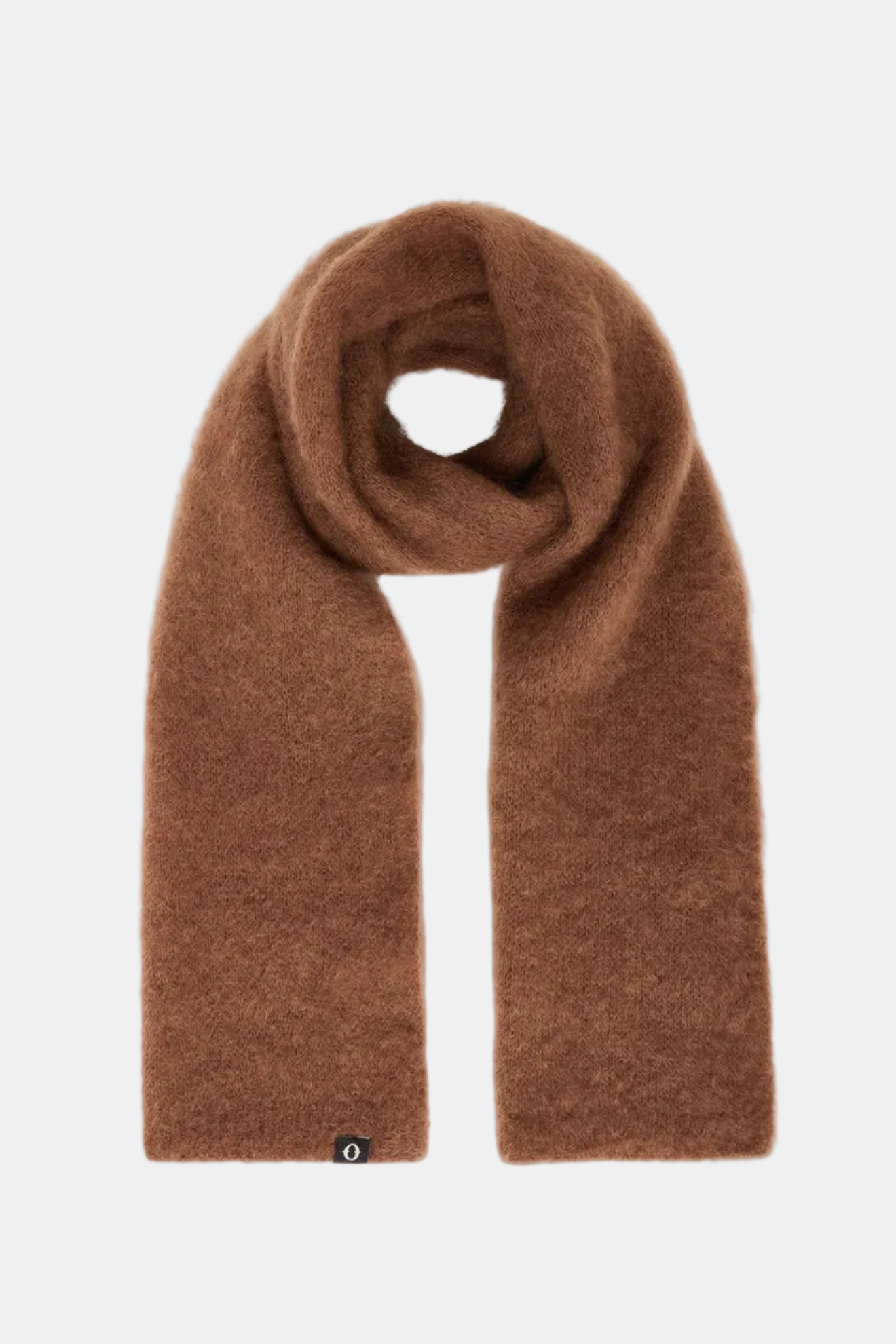 Brown scarf on a white background