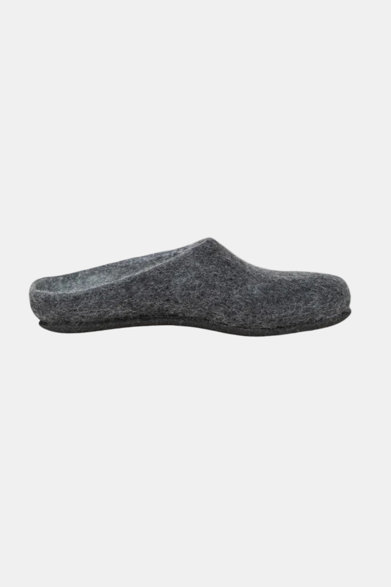 Gray slipper on a white background