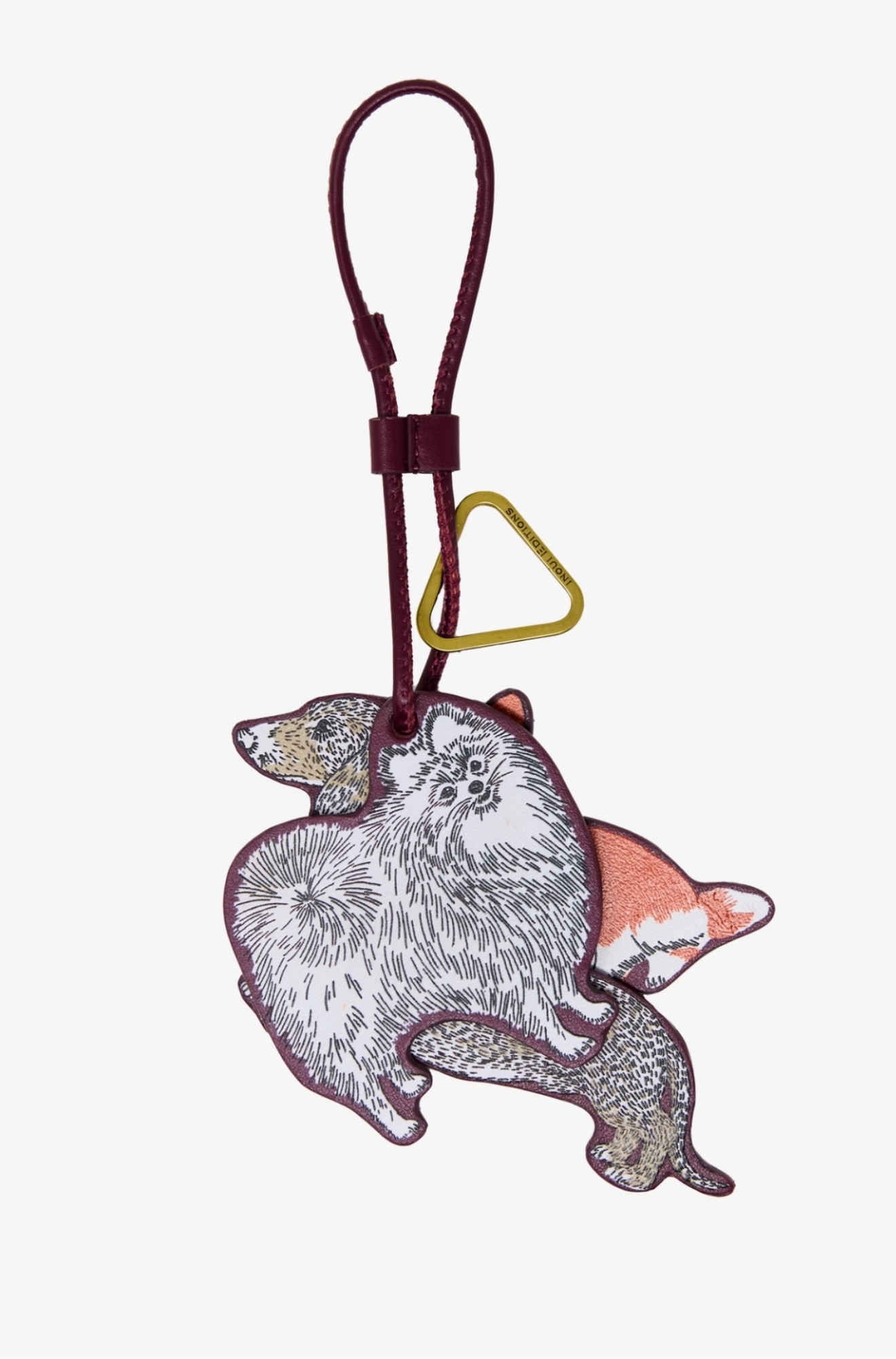 Inoui Keychain - Toutou - Burgundy