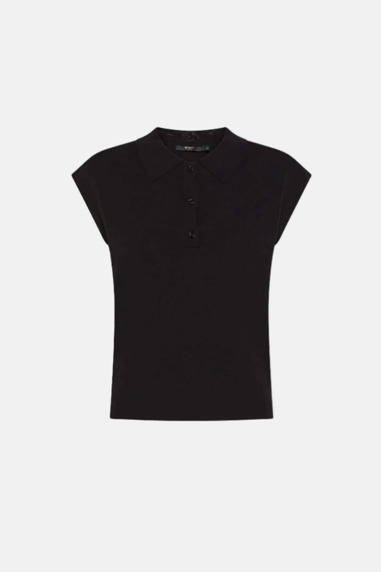 Black sleeveless shirt on a white background