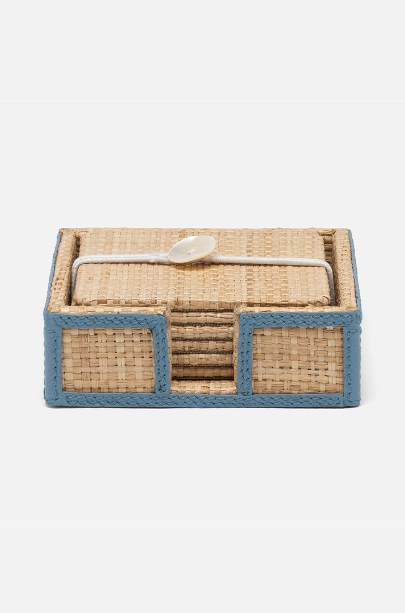 Gable Natural/Country Blue Coasters