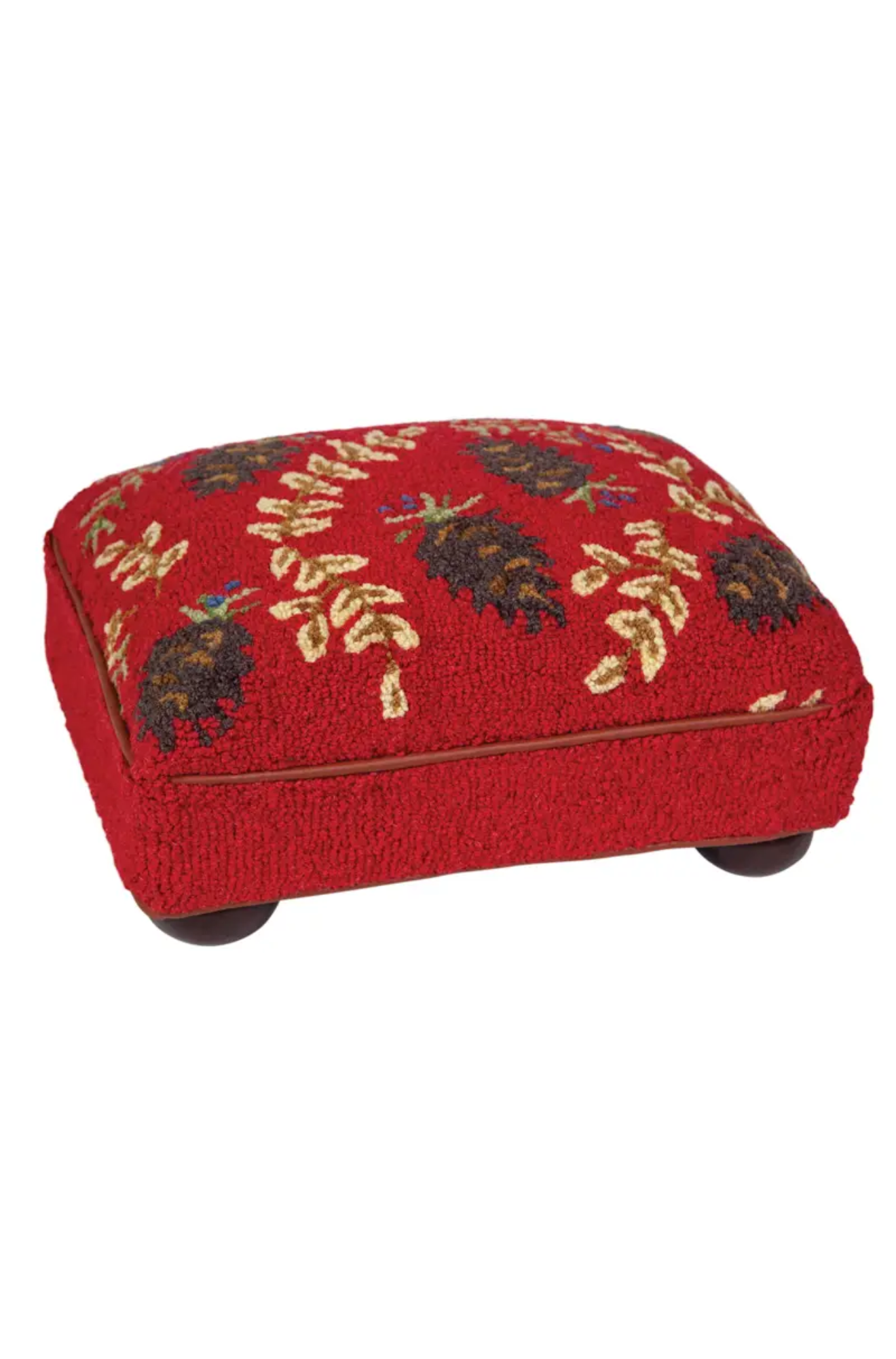 Ruby Pinecones Foot Stool