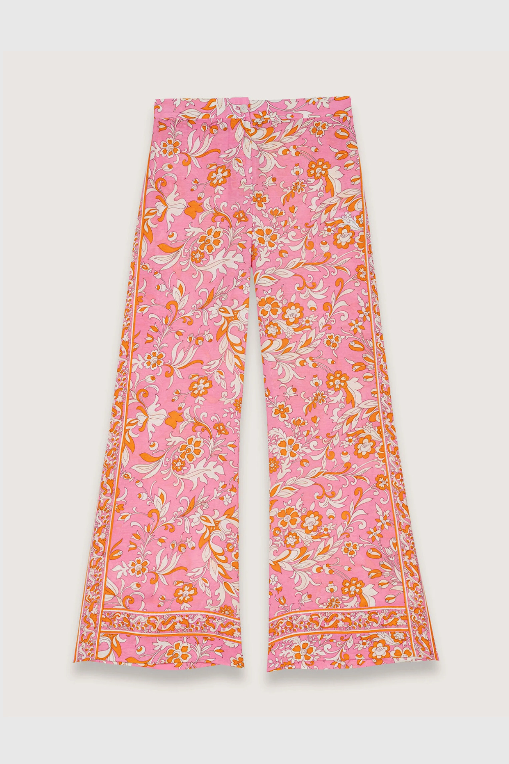 Patterned Linen Trousers