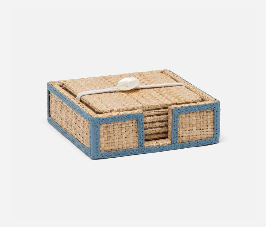 Gable Natural/Country Blue Coasters