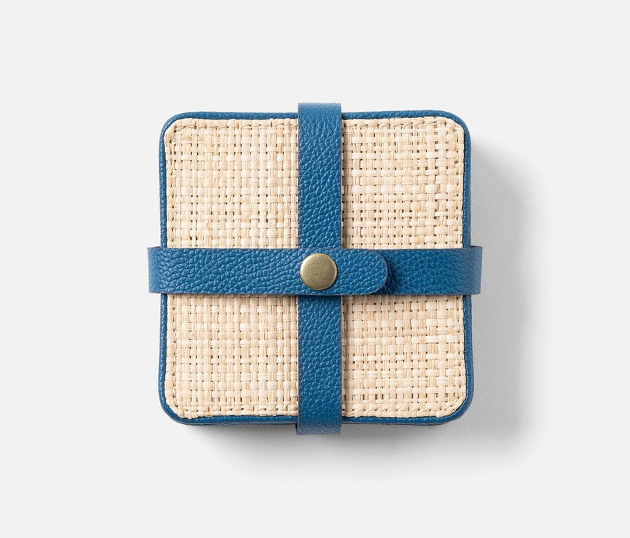 Kenneth Natural Coasters w/ Strap