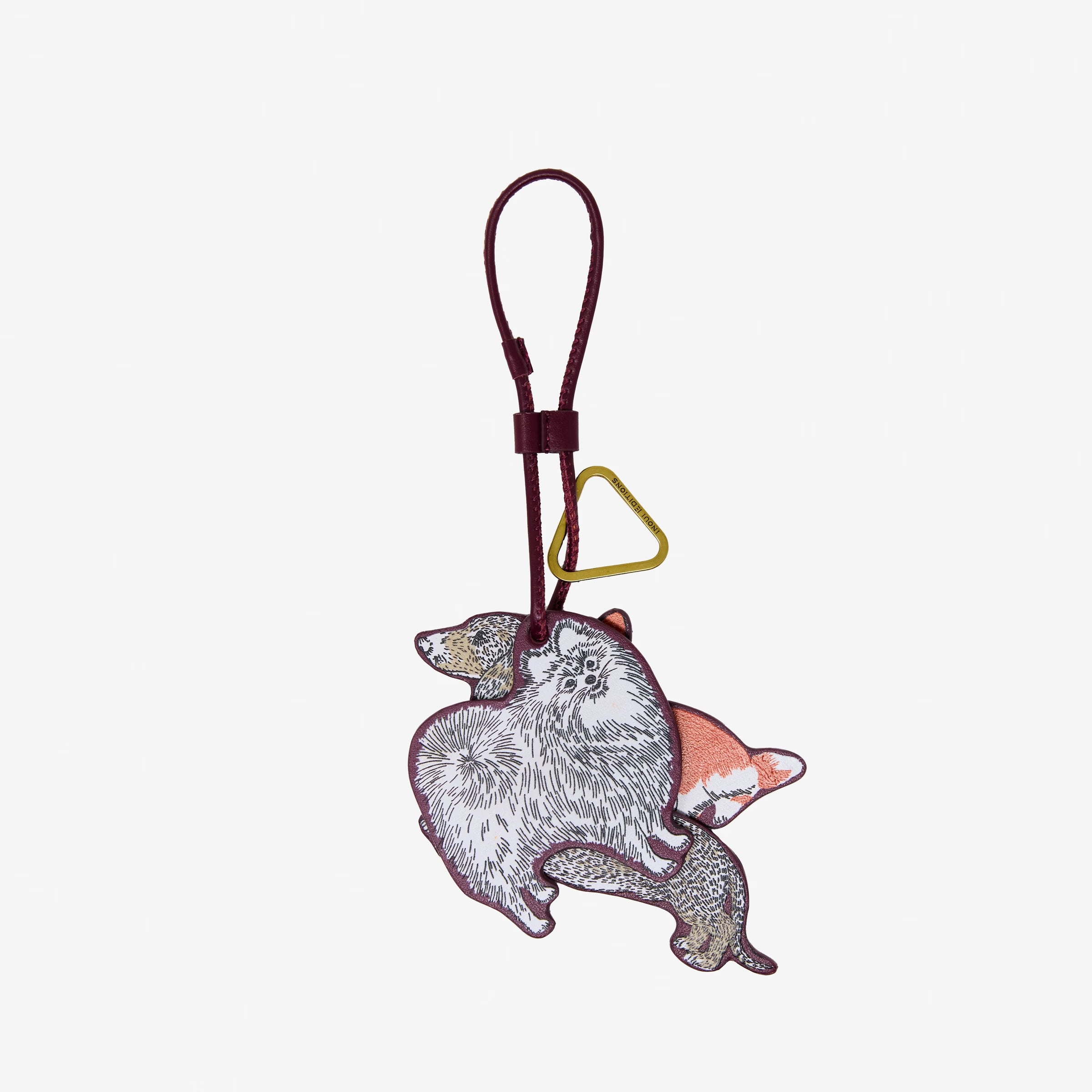 Inoui Keychain - Toutou - Burgundy