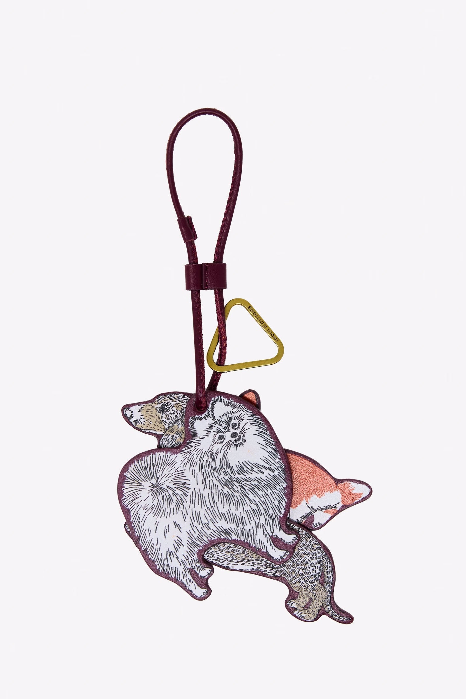 Inoui Keychain - Toutou - Burgundy