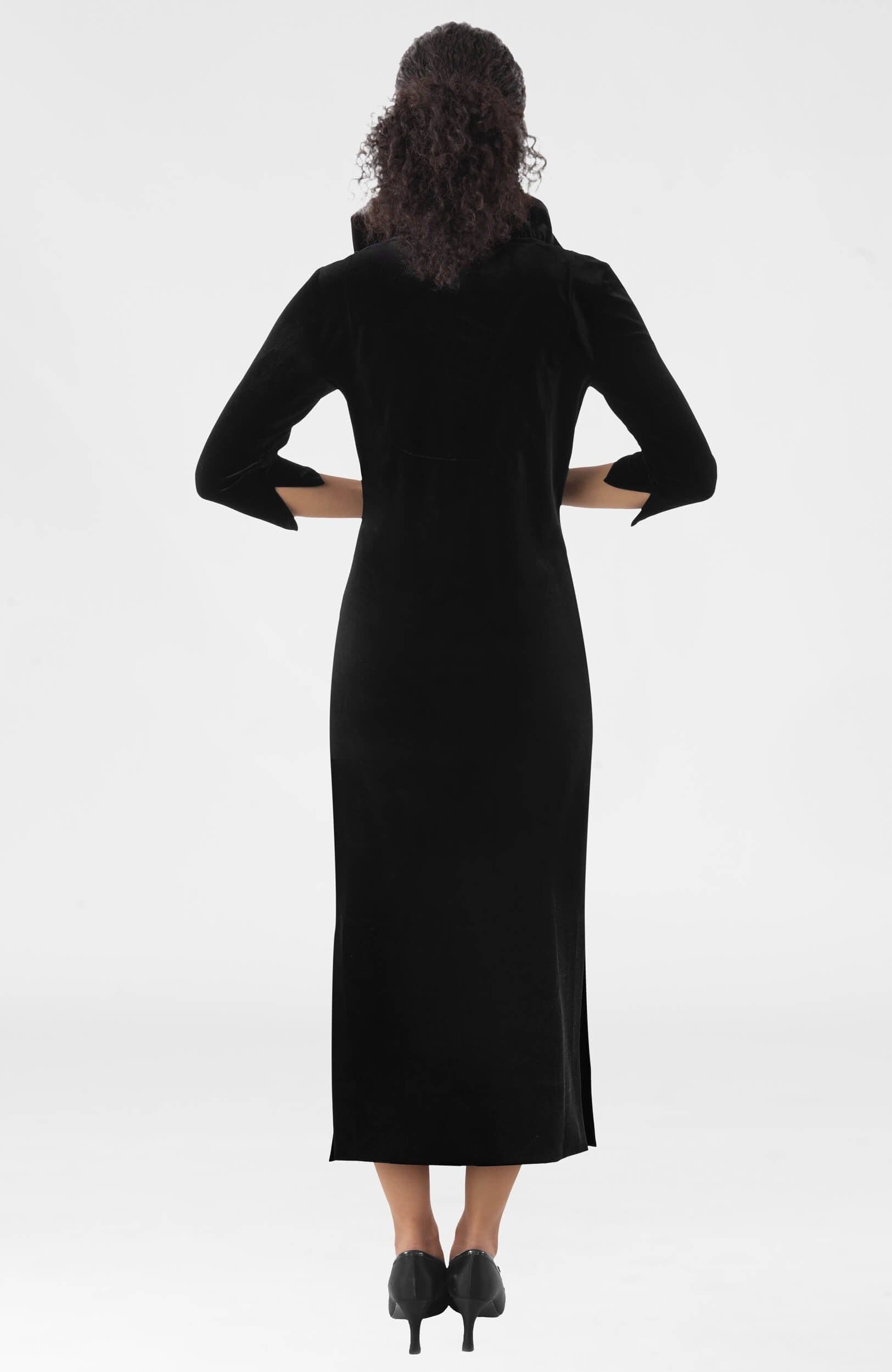 Ruffneck Midi/Maxi Dress - Silky Velvet