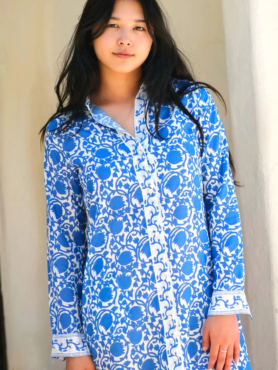 Adriana Shirt Dress Blue