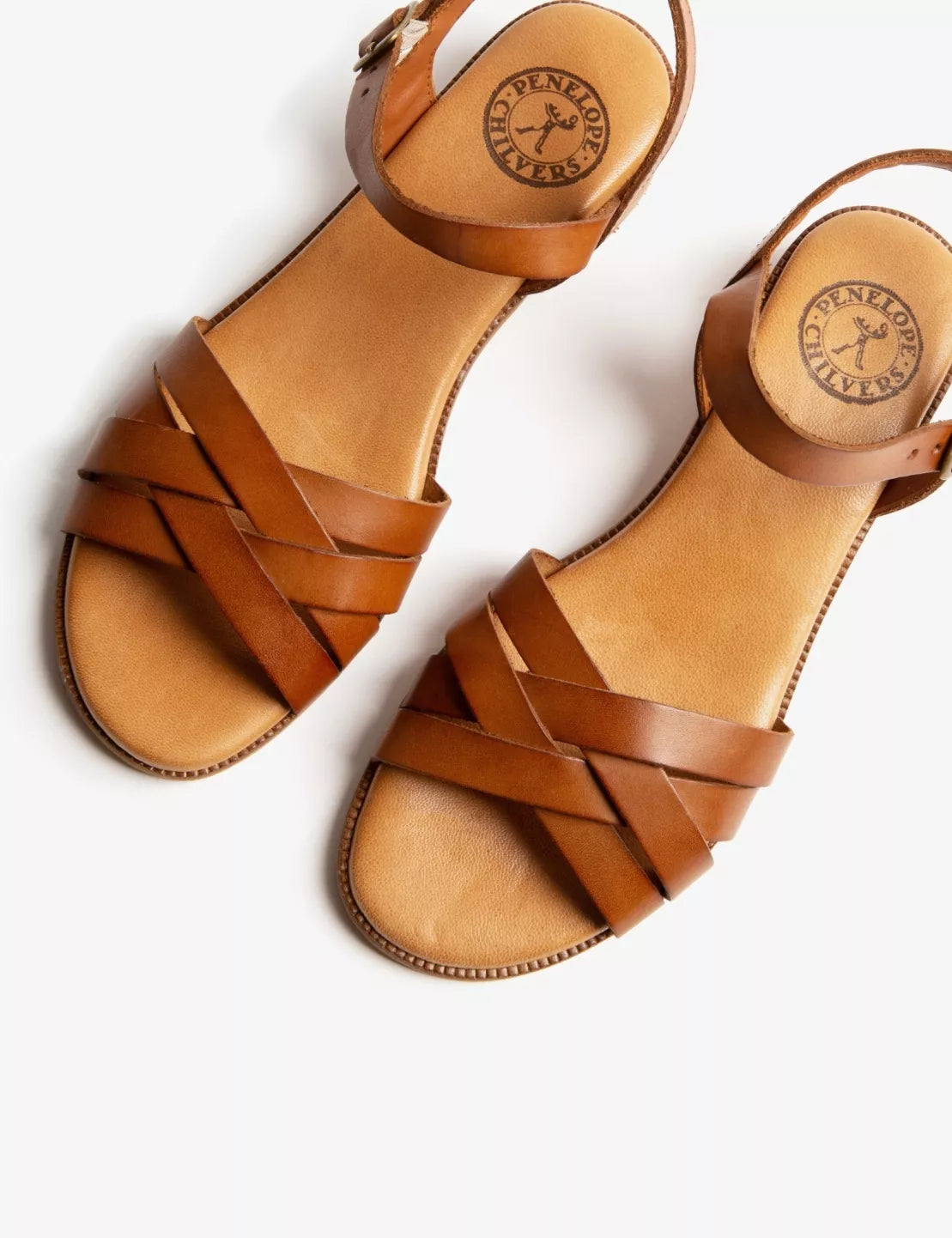 Heeled Shepherdess Leather Sandal