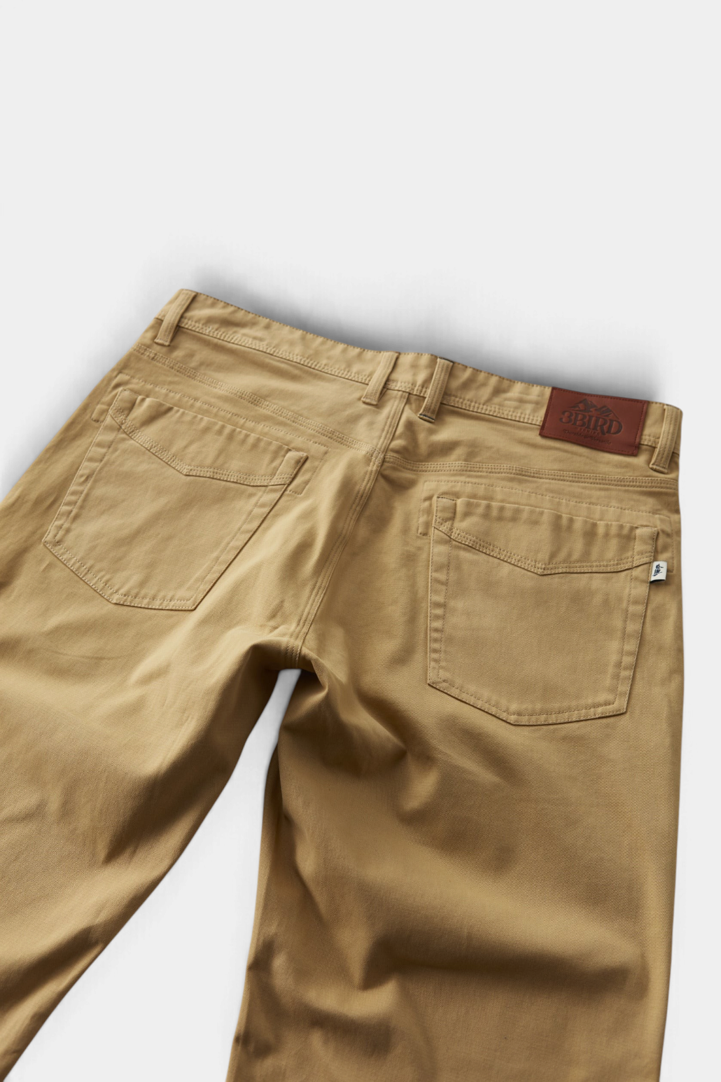 The Copper Shed Breakout tan organic cotton broken twill pants featuring classic 5-pocket styling and back pockets.