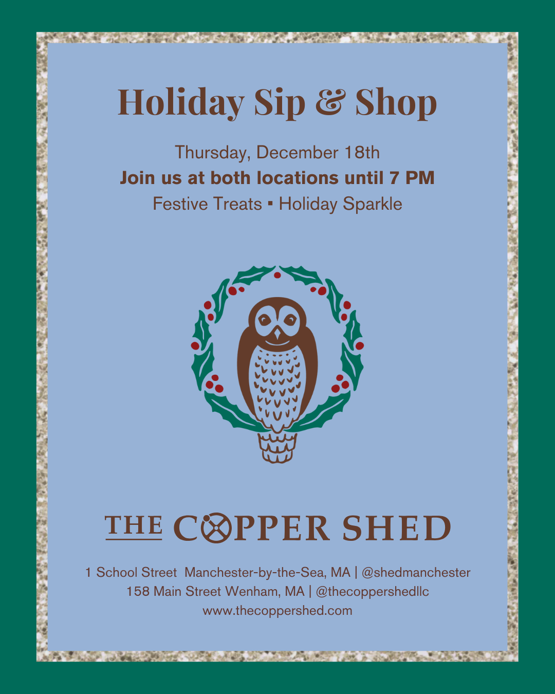 Holiday Sip & Shop 12.18
