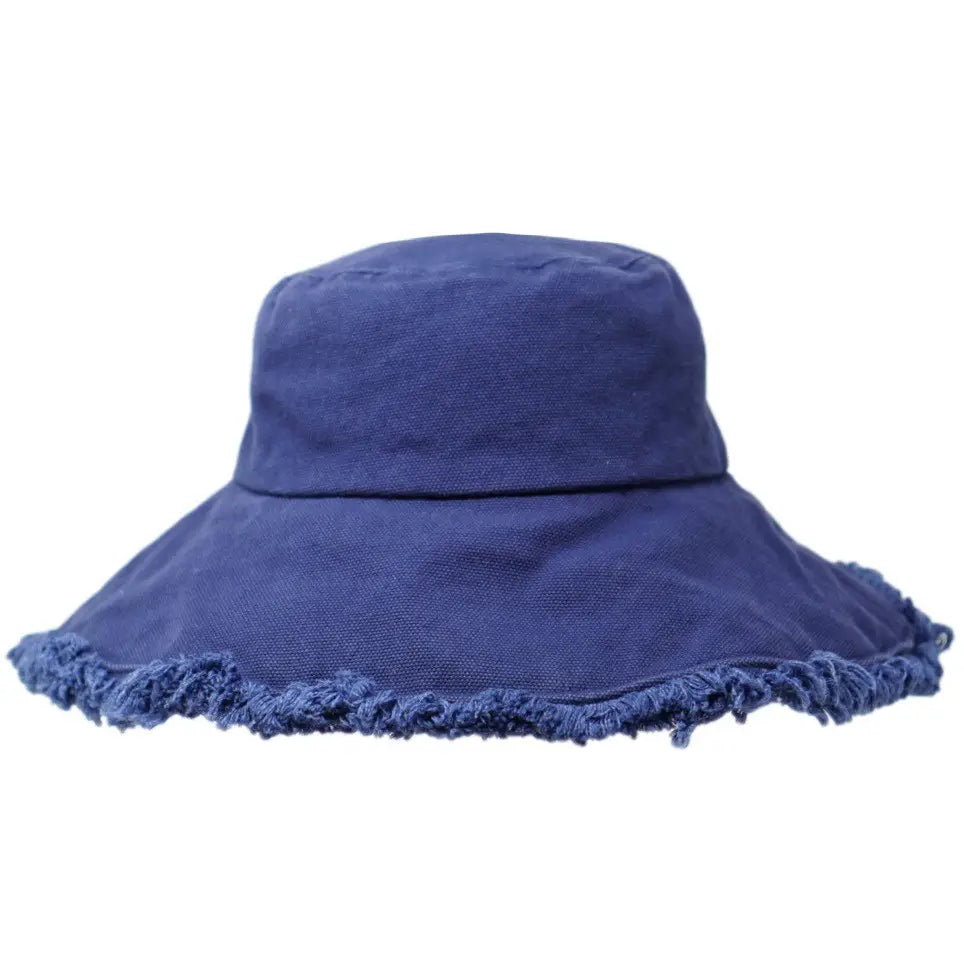 KEANU 100% Heavy Cotton Twill Raw Edge Bucket Hat, 4" Brim