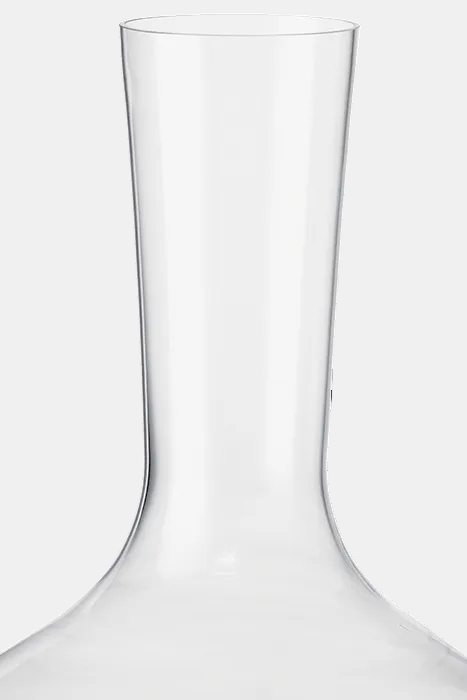 Clear glass decanter on a transparent background